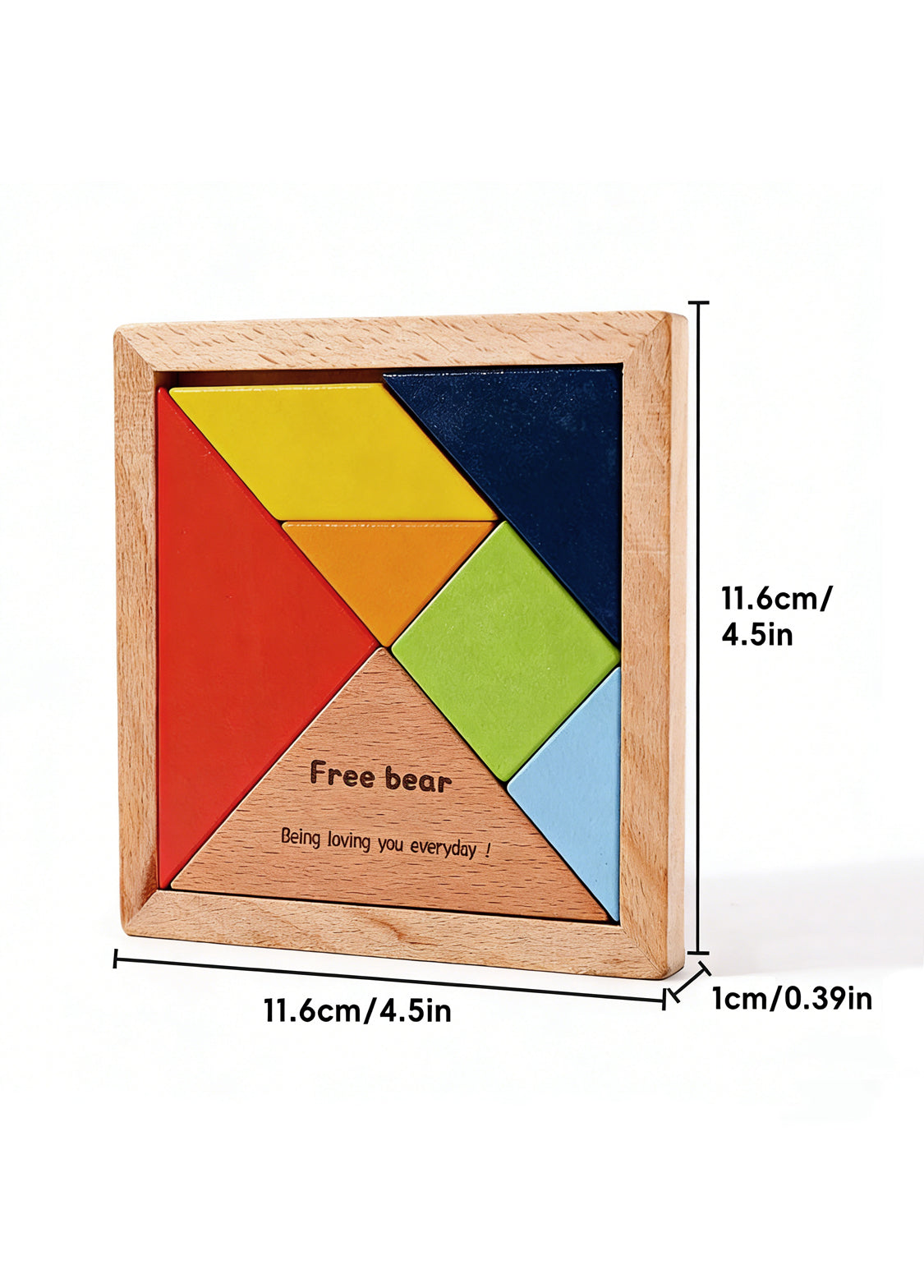Kids Wooden Tangram Puzzle Shape Toy