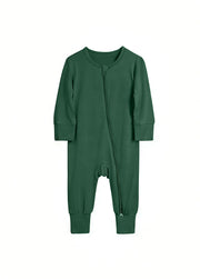 Baby Bamboo-Blend Zip-Front One-Piece Romper