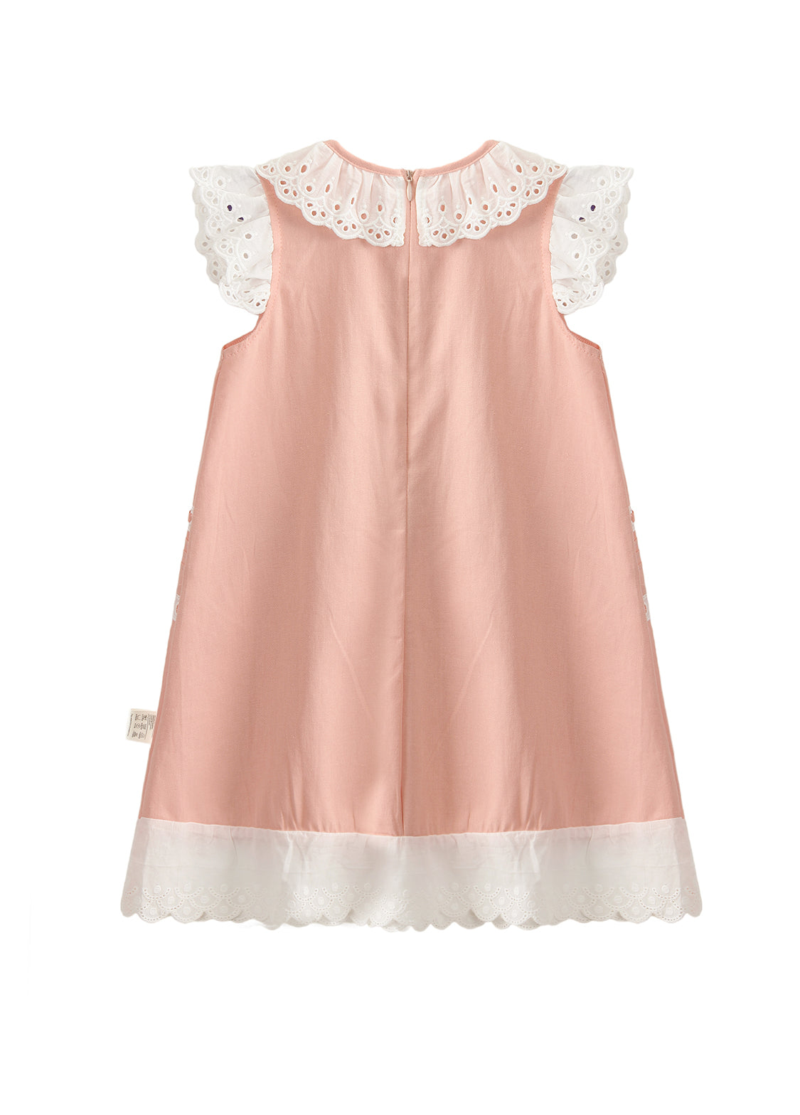 Girls Cotton Lace Trim Sleeveless Dress