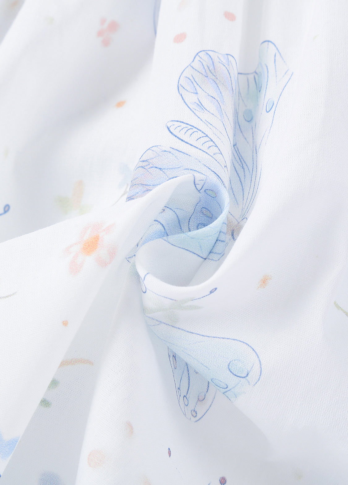 Girls Butterfly Print Cotton Dress