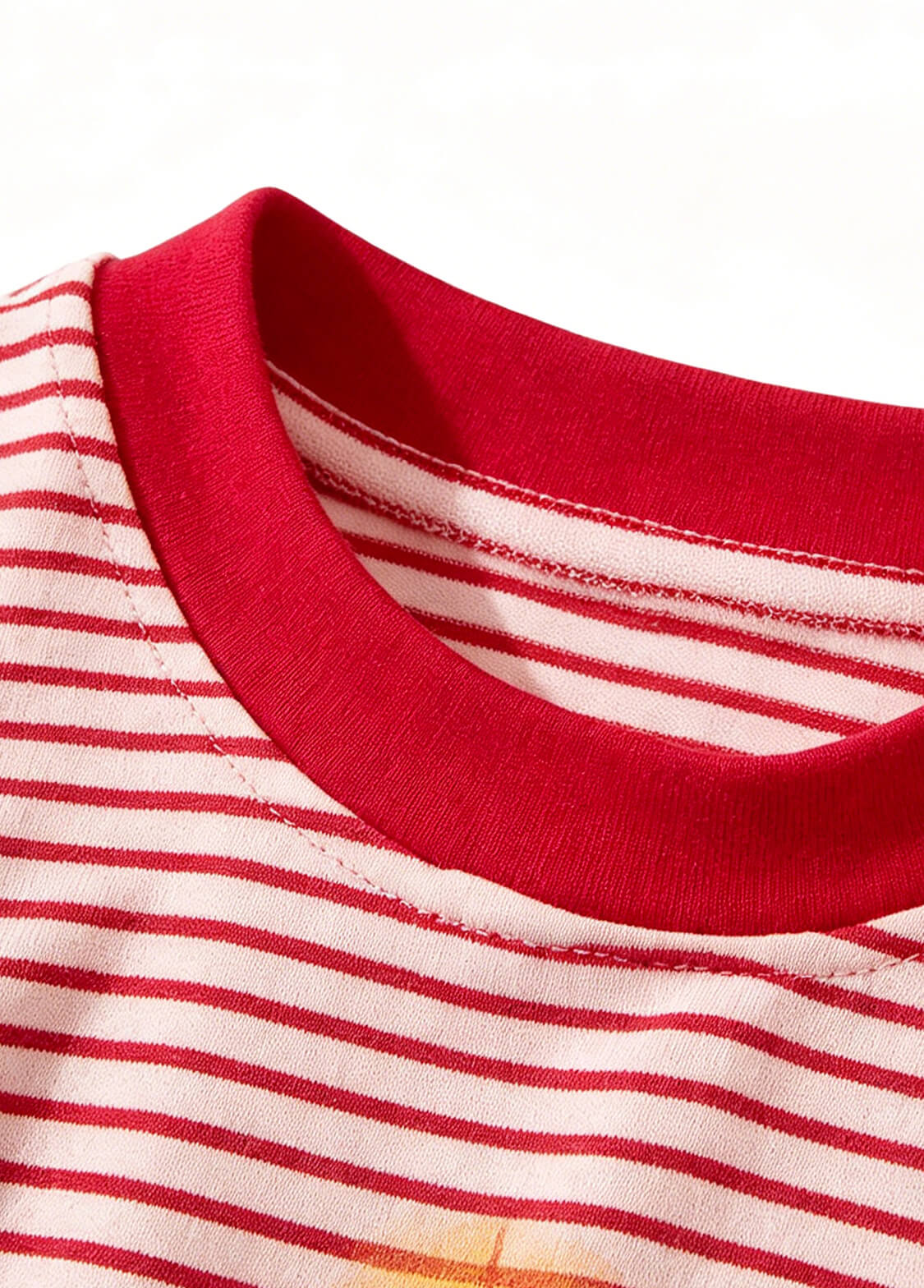 Kids Spring Autumn Long Sleeve Striped T-Shirt Unisex Baby Color-Block Patchwork Sleeve Cotton Top