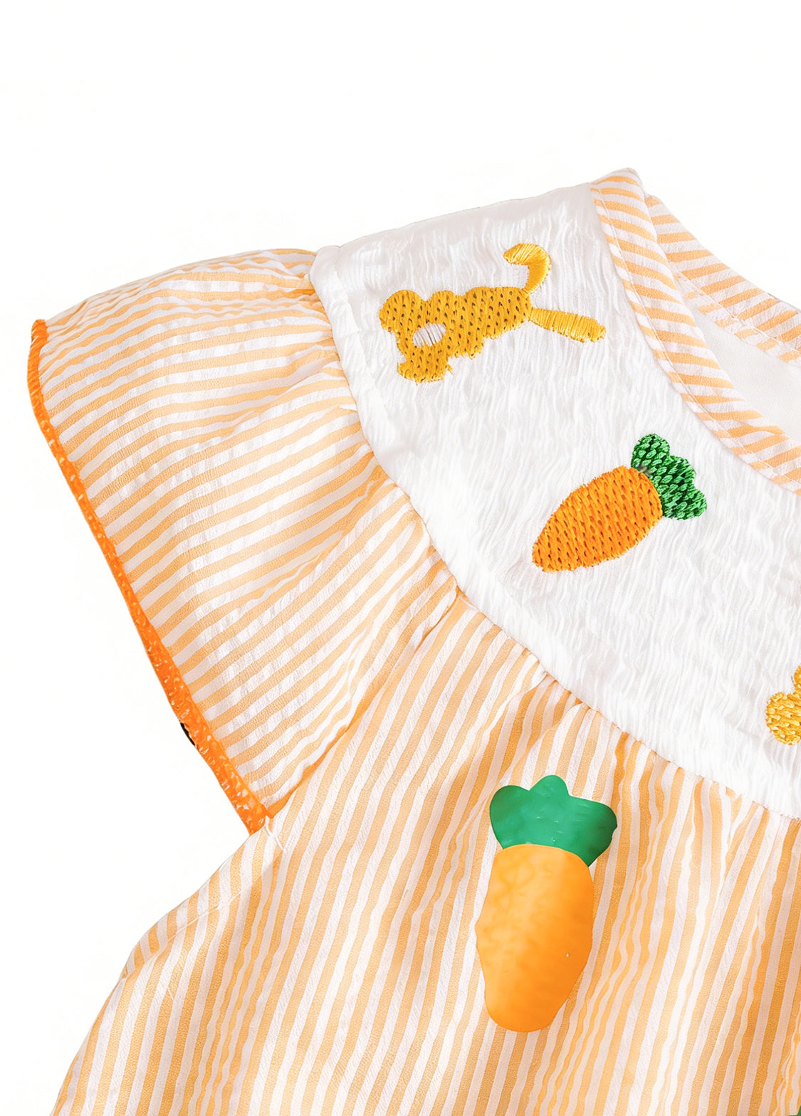 Girls Cartoon Carrot Cotton Dress