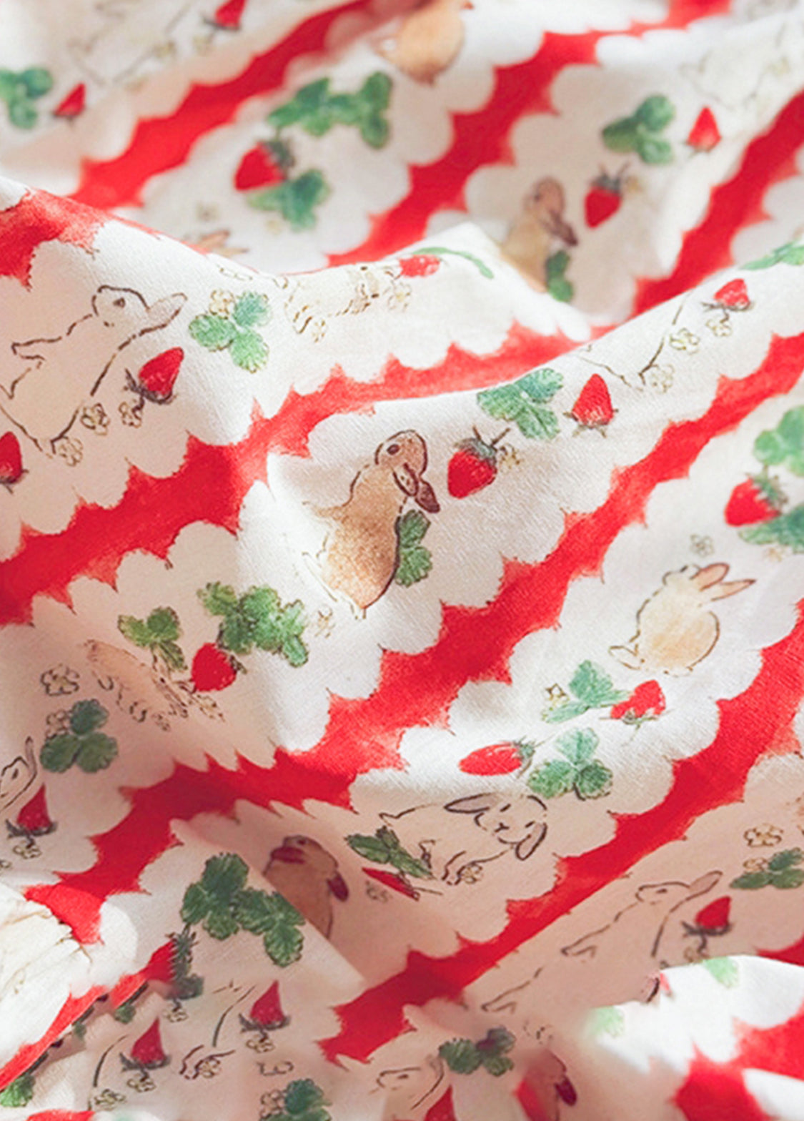 Girls Cotton Lace Rabbit & Carrot Print Dress