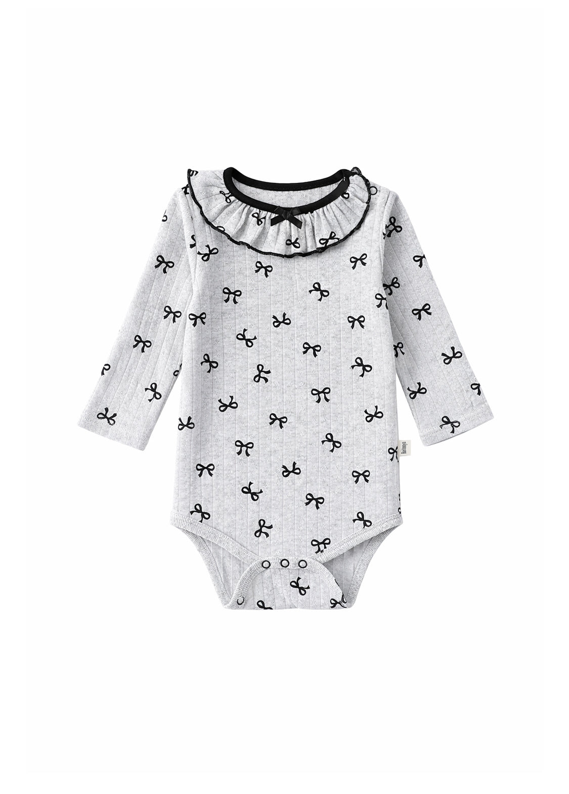 Baby Bow Print Cotton Bodysuit