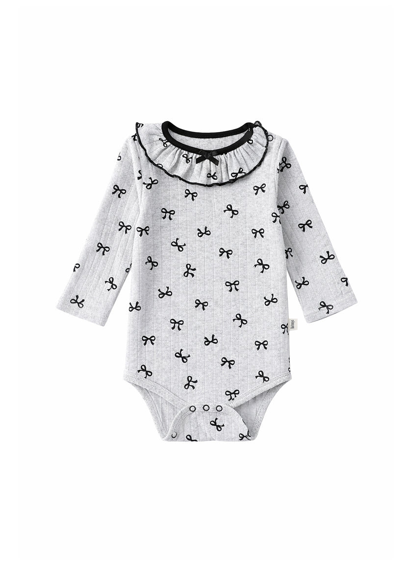 Baby Bow Print Cotton Bodysuit