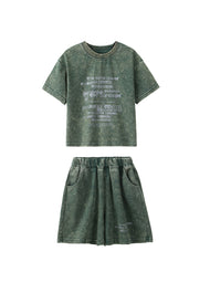 Boys Cotton Street Style Two-Piece Set