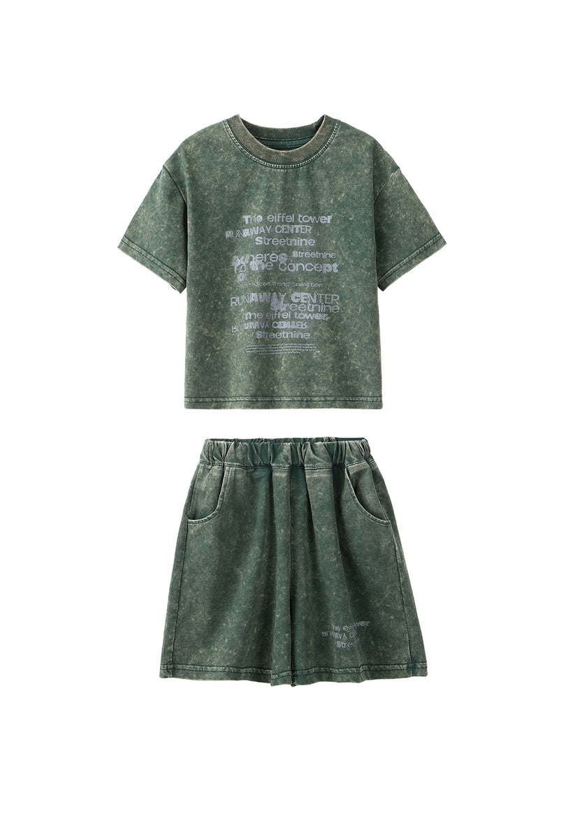 Boys Cotton Street Style Two-Piece Set