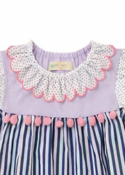 Girl Sweet Butterfly Print Puff Sleeve Dress