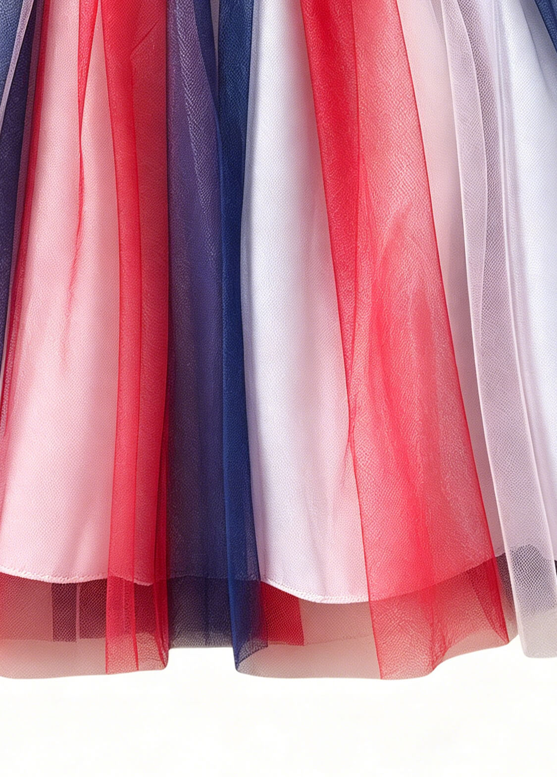 Toddler Girls 4th of July Patriotic Tutu Dress Kids Independence Day Star & Stripes Flutter Sleeve Mesh Princess Dress