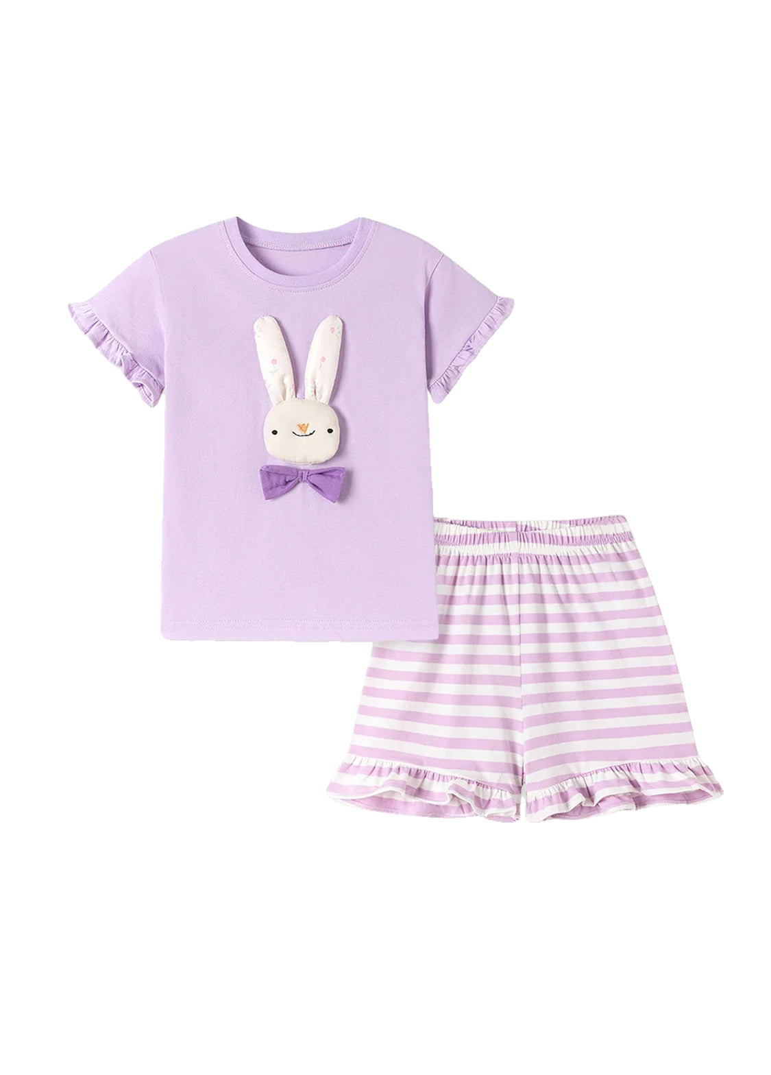 Girls Cotton Bunny Two-Piece Set