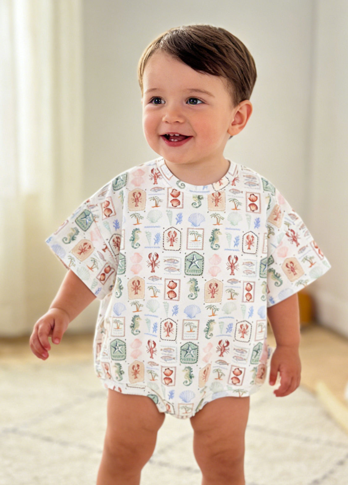 Baby Printed Romper Soft Stretch Comfort