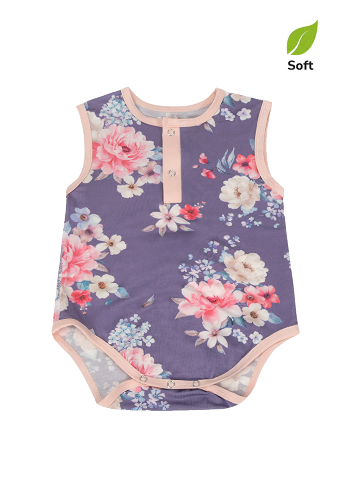 Baby Boy's Bamboo Fiber Sleeveless Summer Romper (Lightweight, Printed)