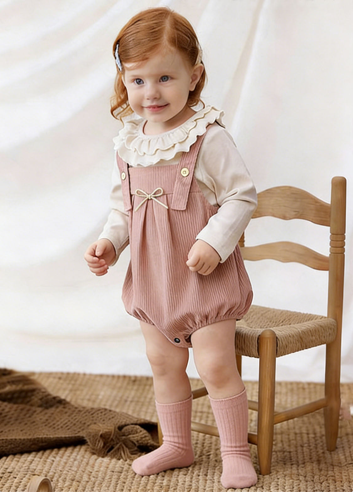 Baby Girl Cute Bowknot Romper