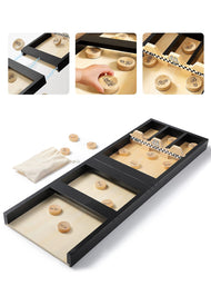 Fast Sling Puck Wooden Game – Family Party Board Game for Kids & Adults 2 Players