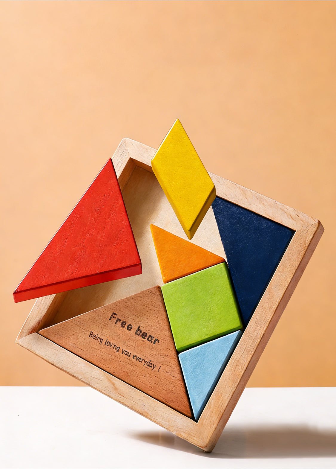 Kids Wooden Tangram Puzzle Shape Toy