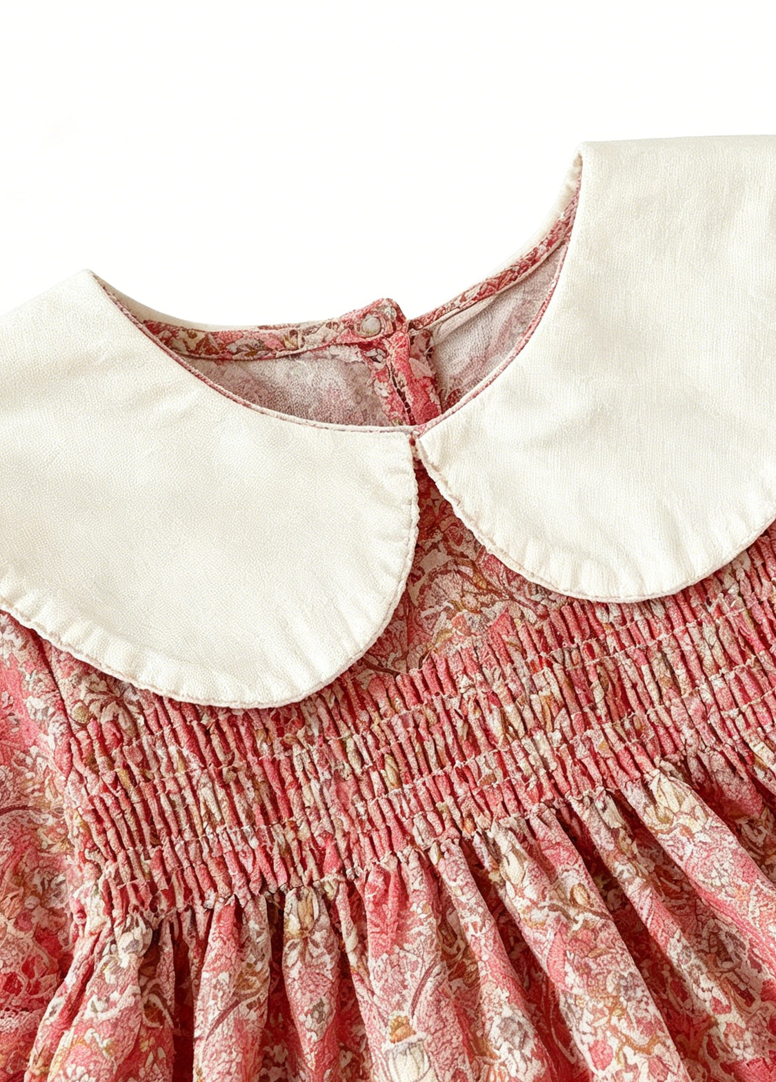 Girls Sweet Floral Dollar Collar Dress