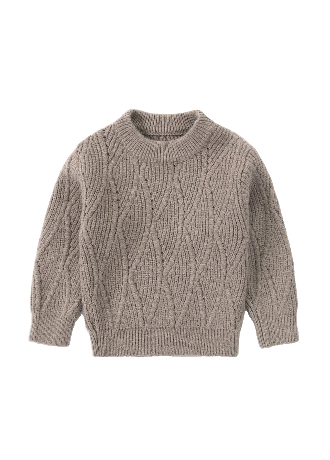 Kids Cable Knit Crewneck Sweater