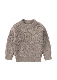 Kids Cable Knit Crewneck Sweater