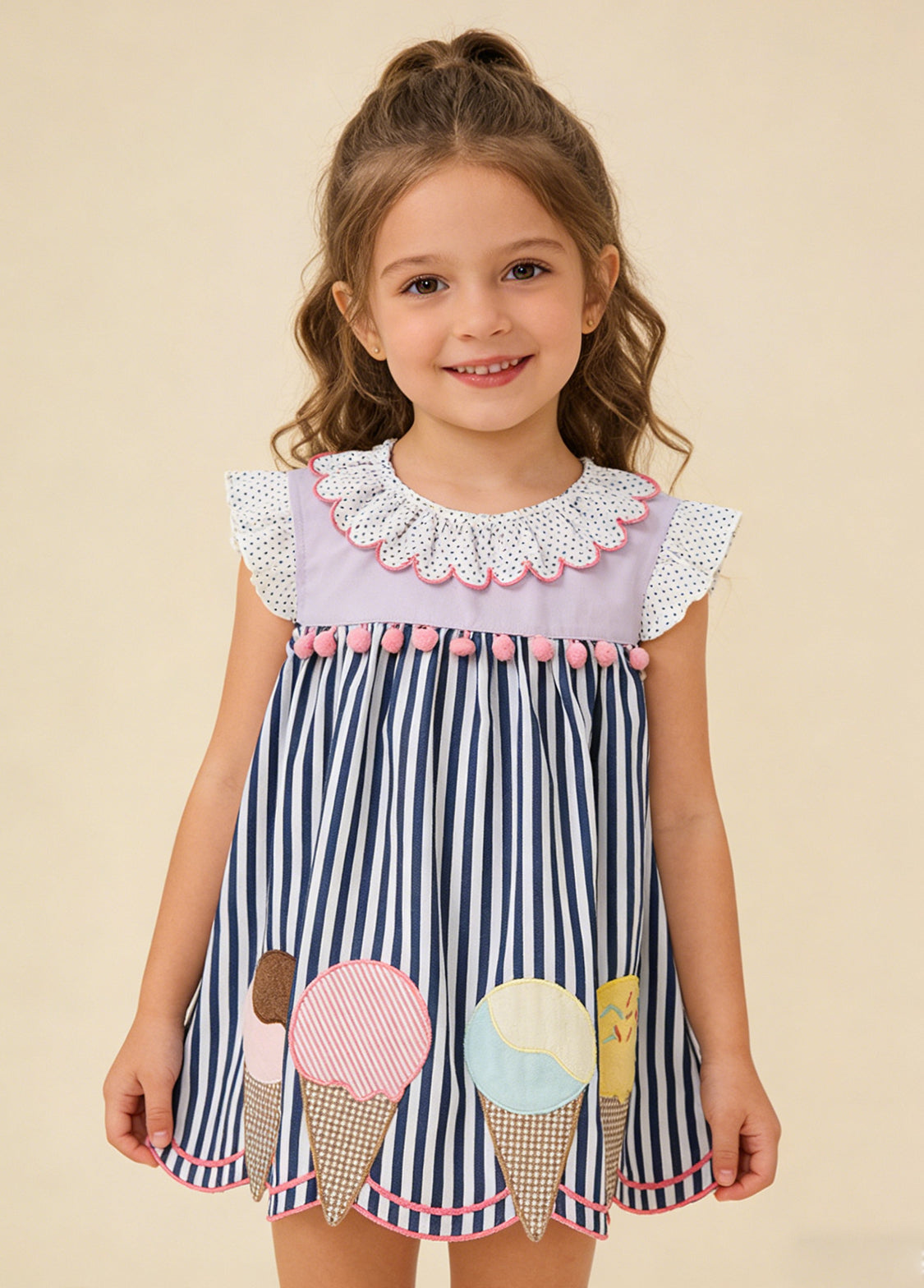 Girl Sweet Butterfly Print Puff Sleeve Dress