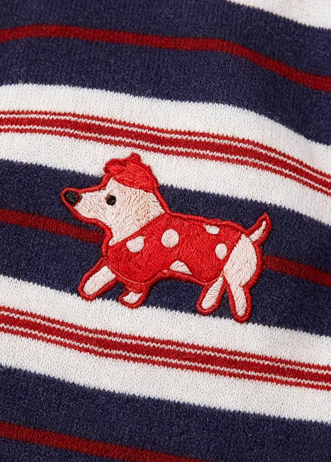 Kids Summer Striped Sleeveless Polo Shirt Toddler Girls Retro Knit Cotton Vest Top with Cartoon Dog Embroidery