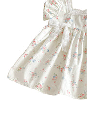 Toddler Girl Soft Cotton Floral Dress with Headband