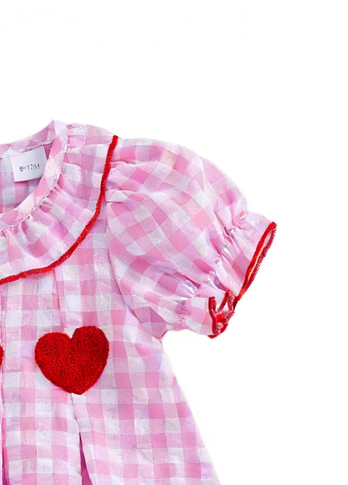 Girls Cute Plaid Dollar Collar Dress