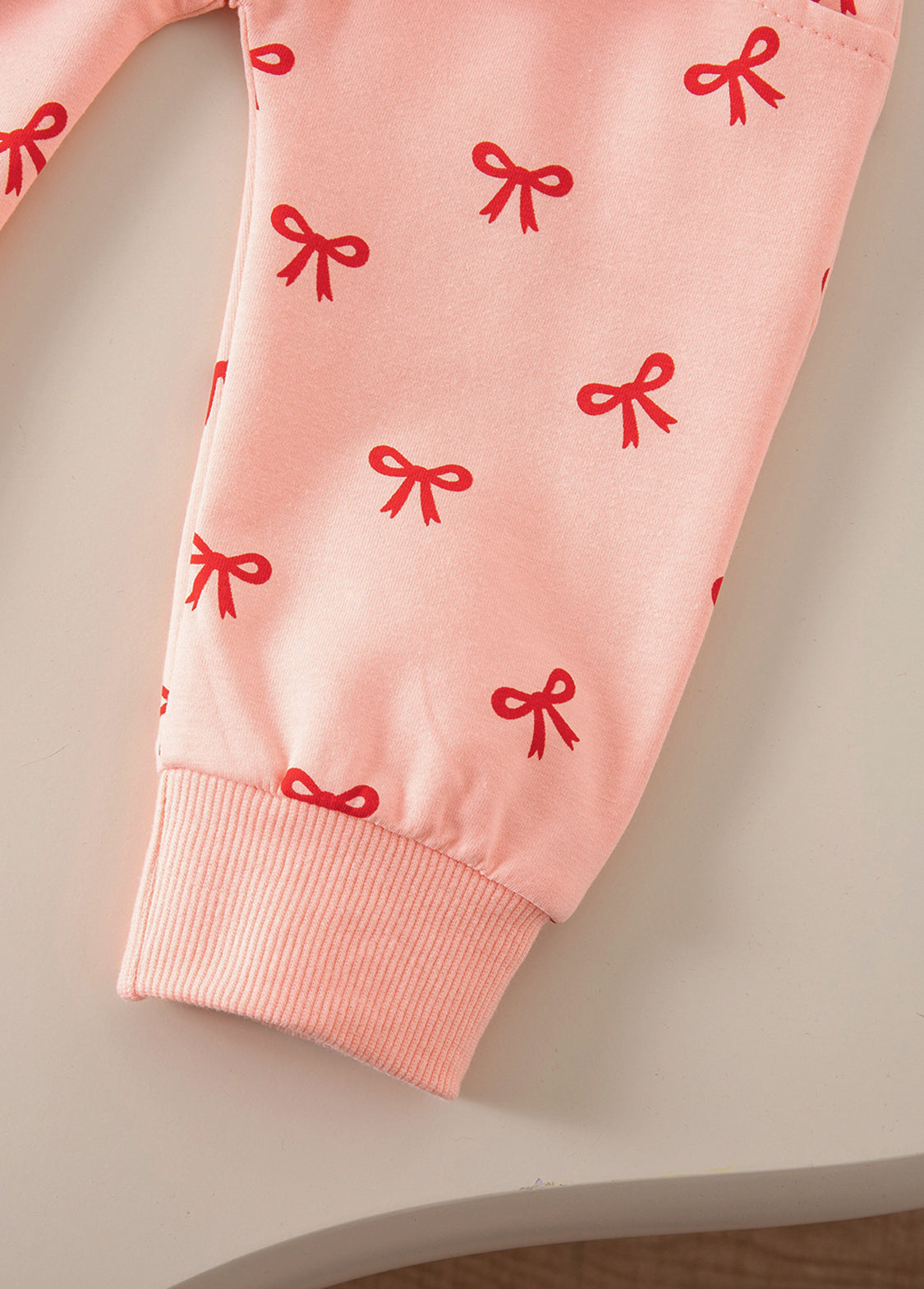 Girls Cute Bow print Sweatshirt Set