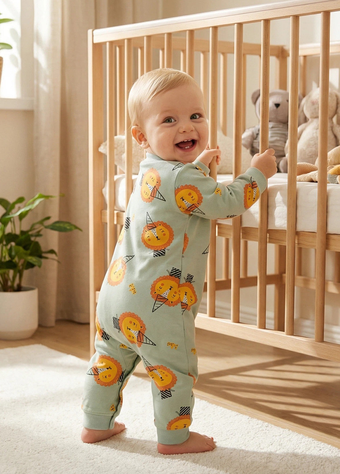 Baby Cute Cotton Printed Long-sleeved Romper