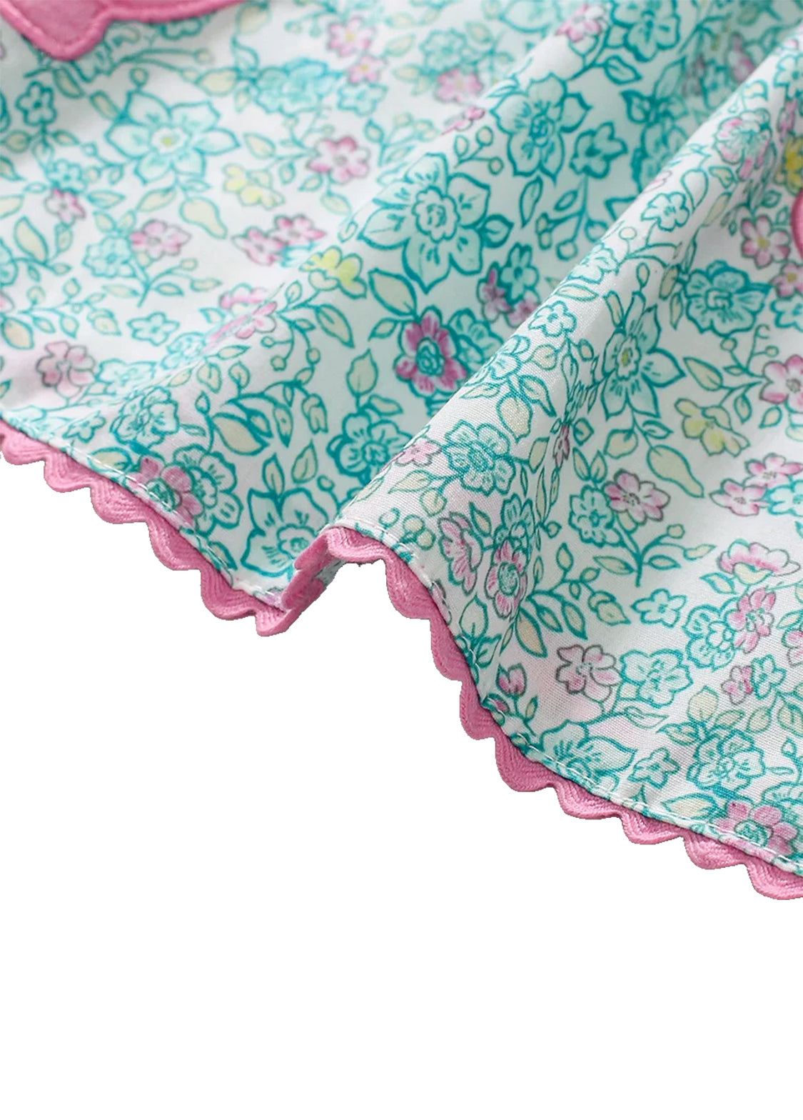 Girls Easter Bunny Floral Short Sleeve Dress