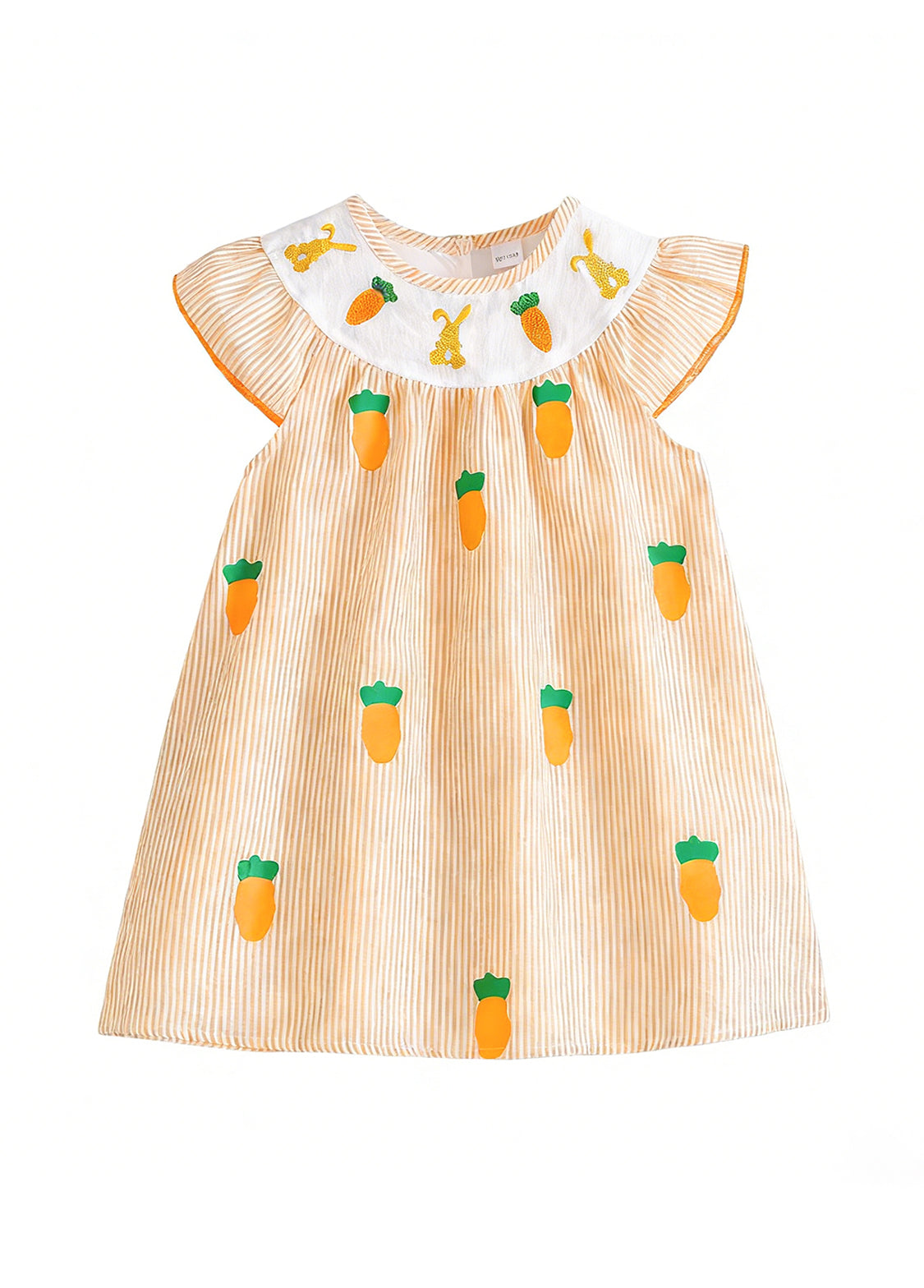 Girls Cartoon Carrot Cotton Dress