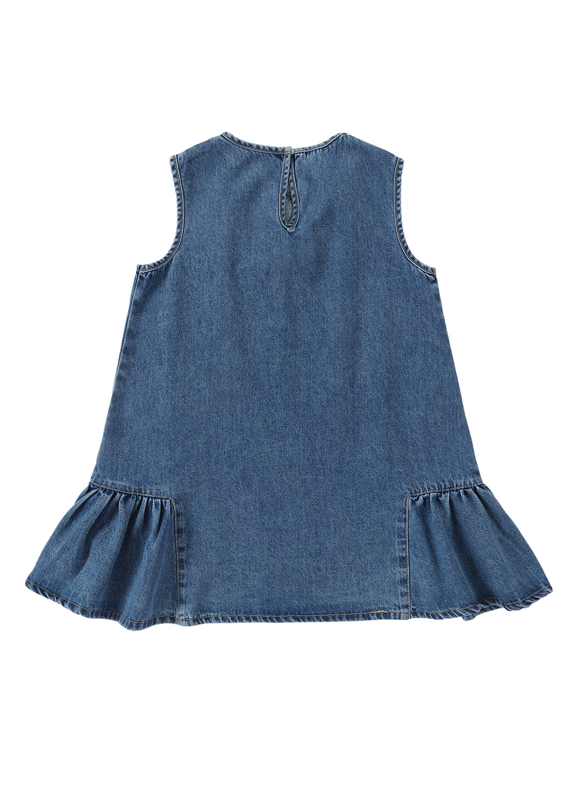 Girls Denim Sleeveless Dress