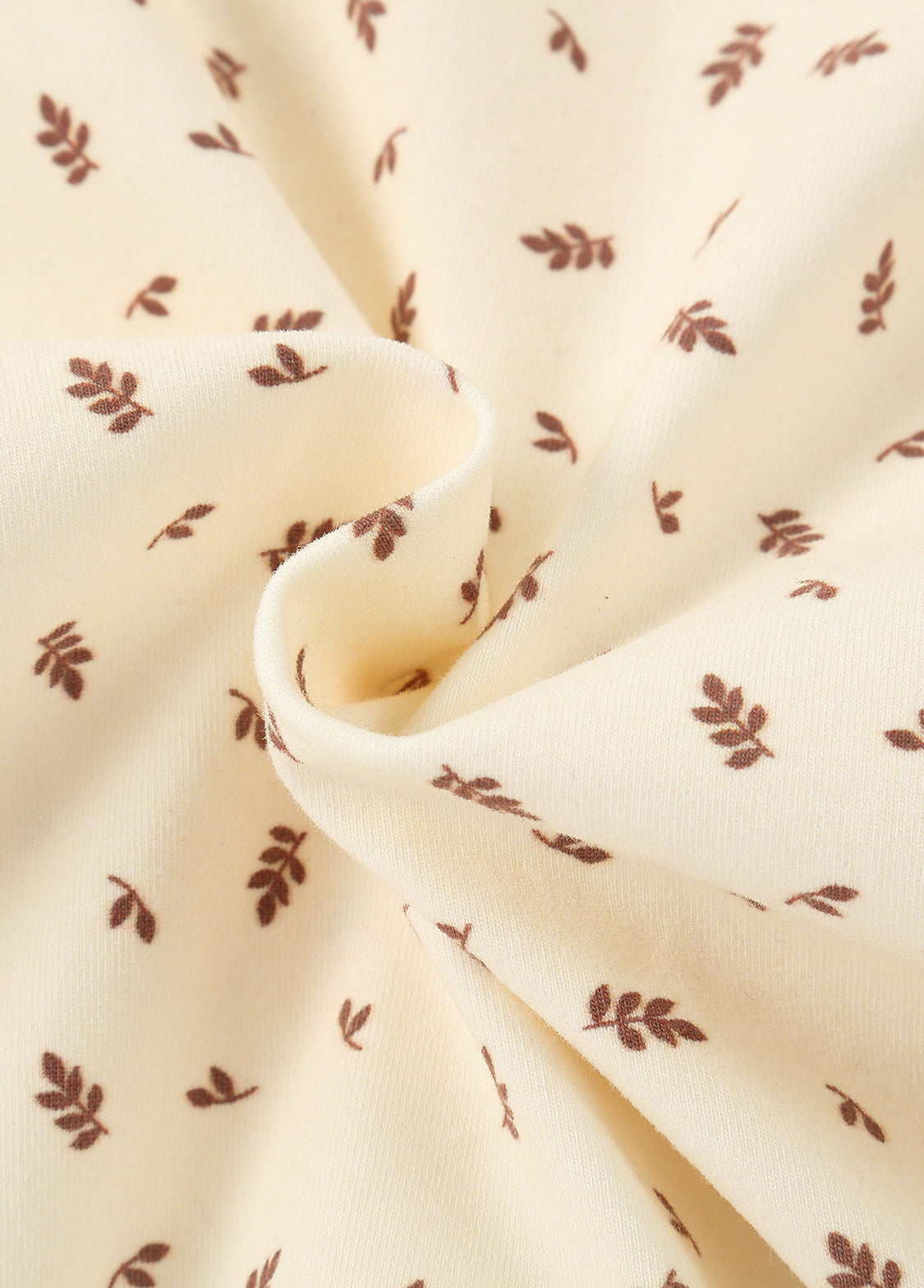 Baby All-Over Leaf Print Footed One-Piece