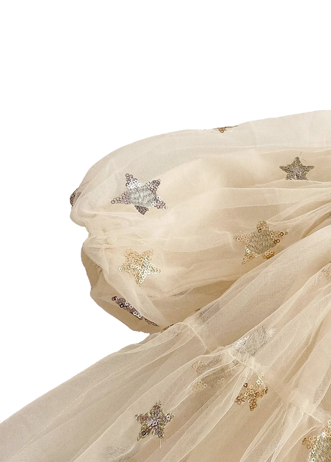 Girls Sweet Sequined Embroidered Tulle Princess Dress