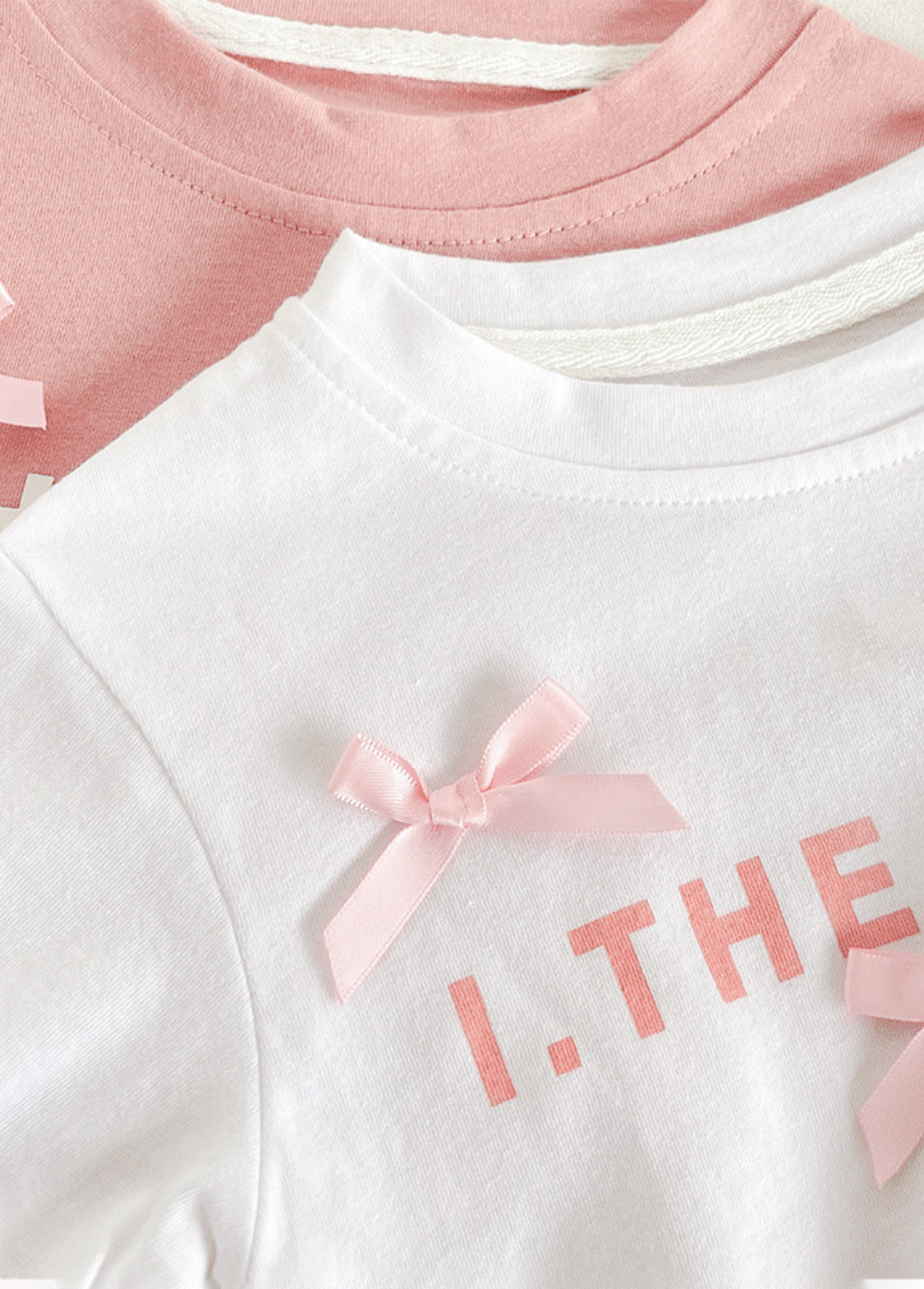 Girls Bow Cotton T-Shirt