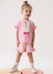 Girls Cotton Bunny Two-Piece Set