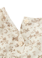 Girls Cotton Floral Two-Piece Outfit