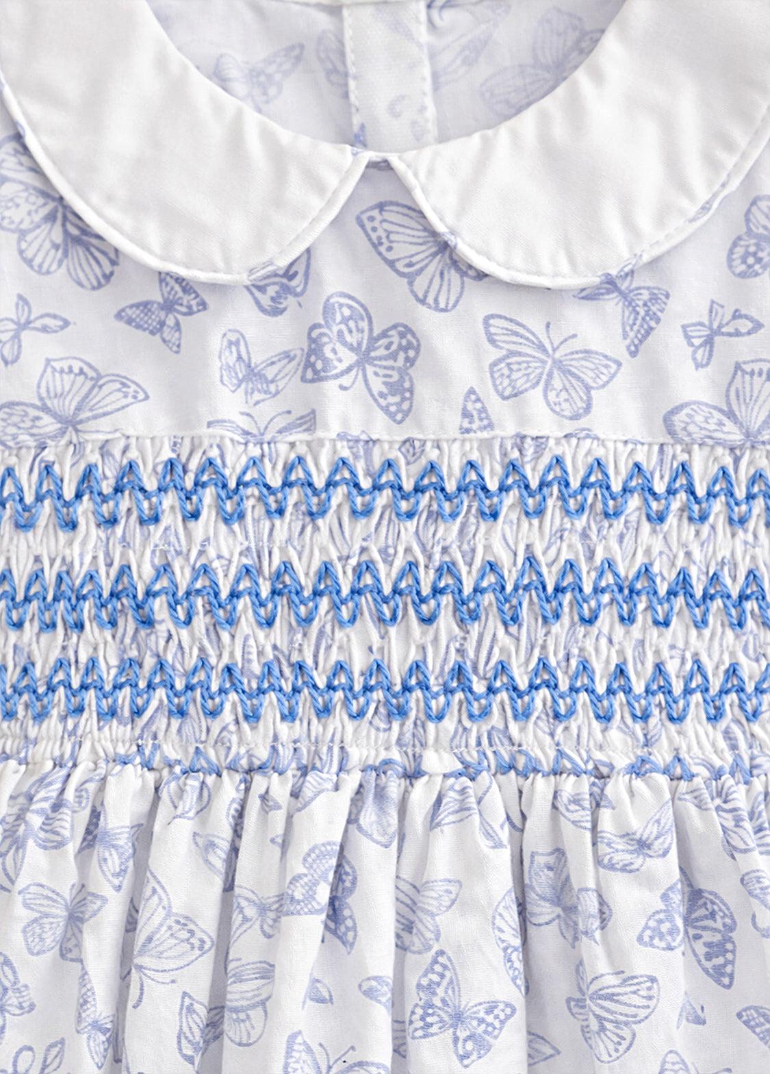 Girl Sweet Butterfly Print Puff Sleeve Dress