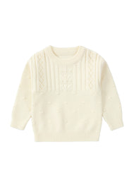 Kids Textured Knit Sweater Long Sleeve