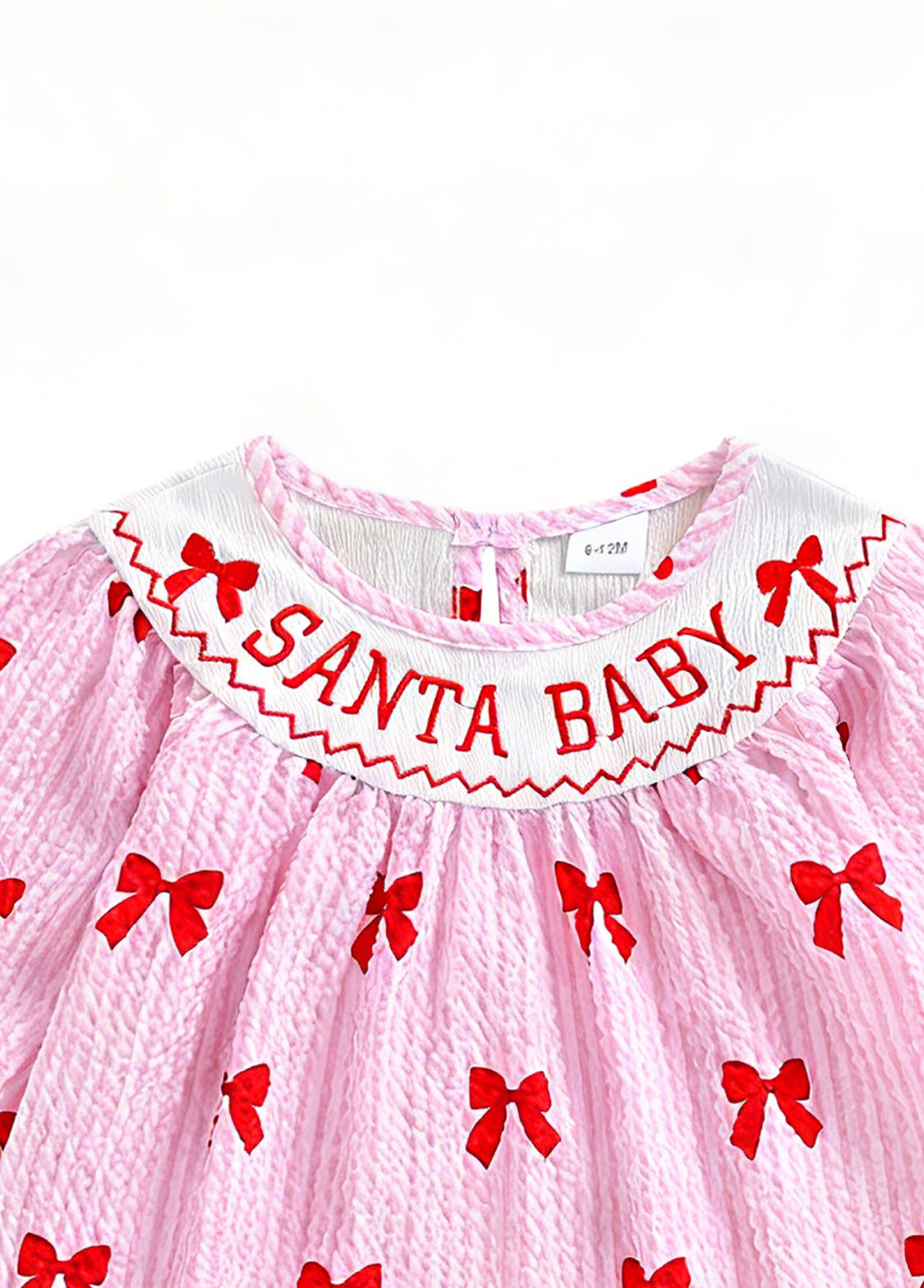 Girls Cute Bow-print Long-sleeved Dress