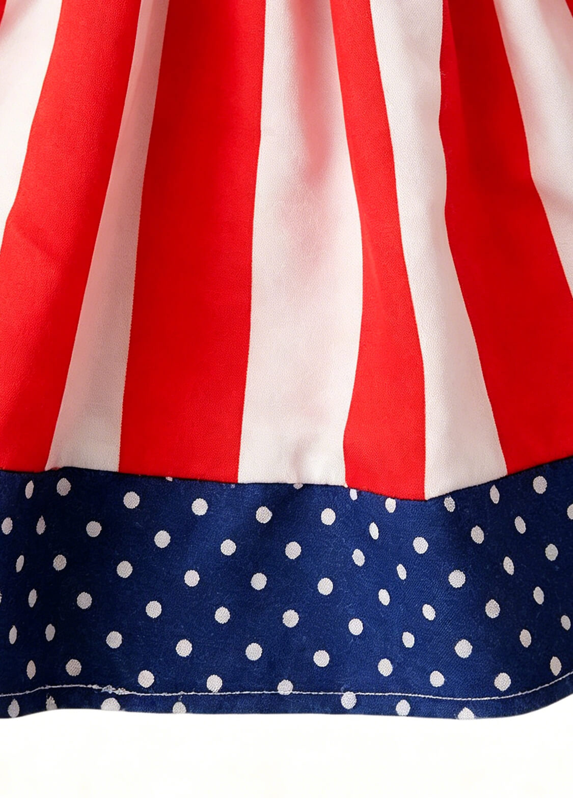 Toddler Girls July 4th Independence Day Patriotic Dress Kids Sleeveless Star and Stripe Ruffle Hem A-Line Sundress