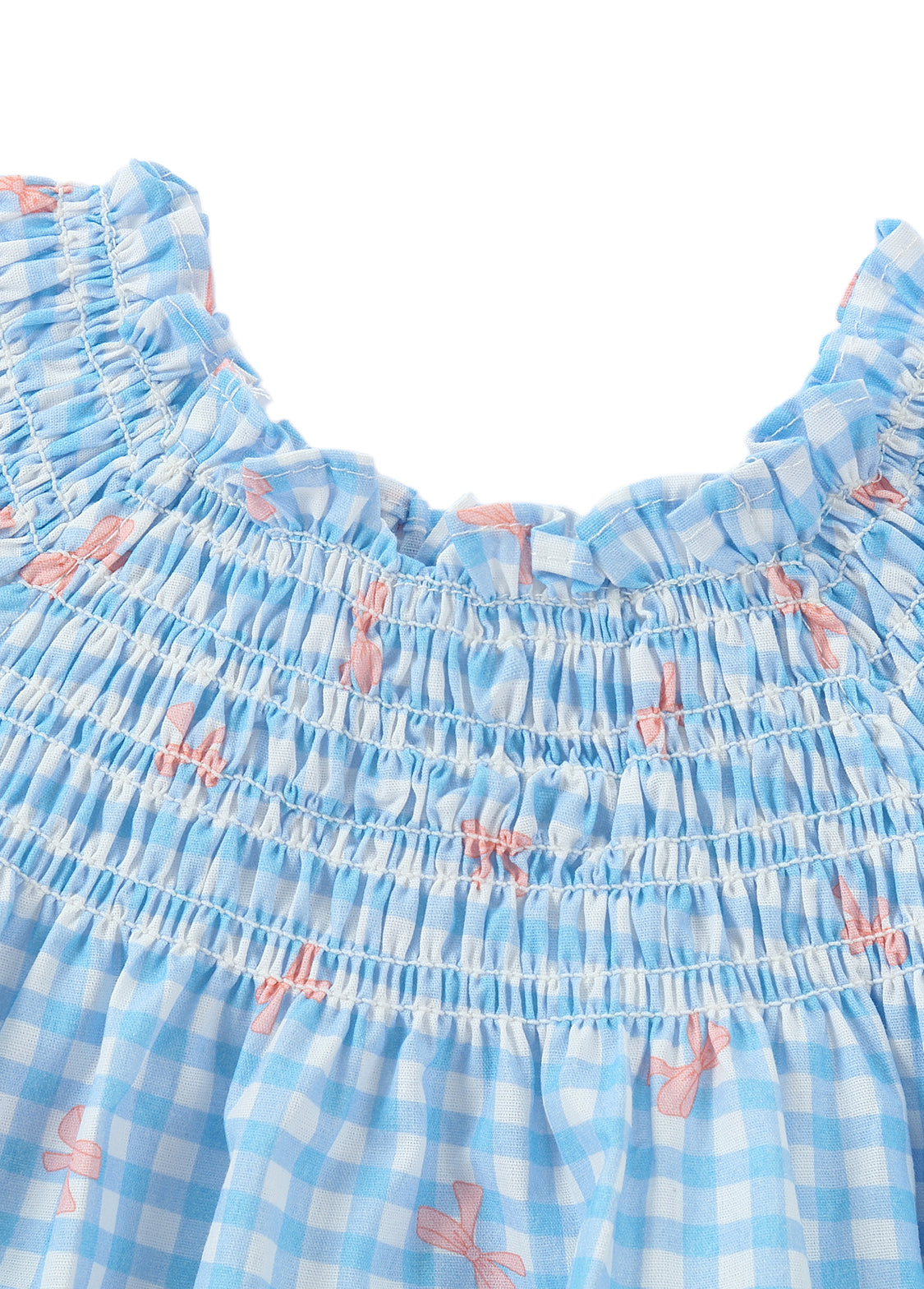 Girls Bow Print Cotton Dress