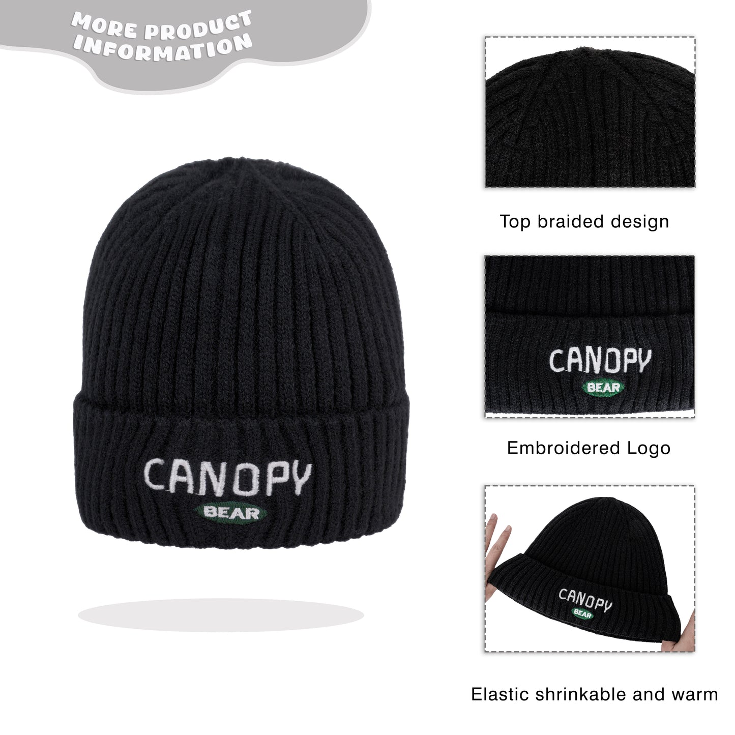 Children Toddler Warm Comfy Knit Beanies