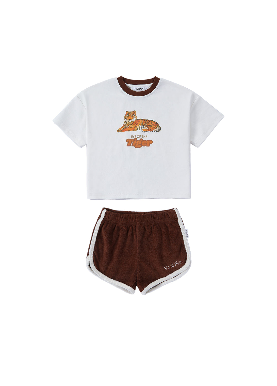 Boys Tiger Graphic Cotton Stretch Two-Piece Set
