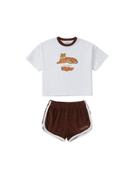 Boys Tiger Graphic Cotton Stretch Two-Piece Set