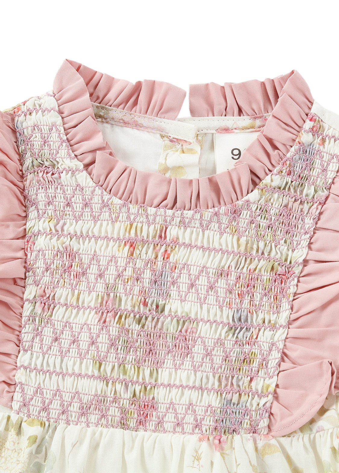 Girls Floral Print Cotton Dress