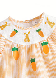 Girls Cartoon Carrot Cotton Dress