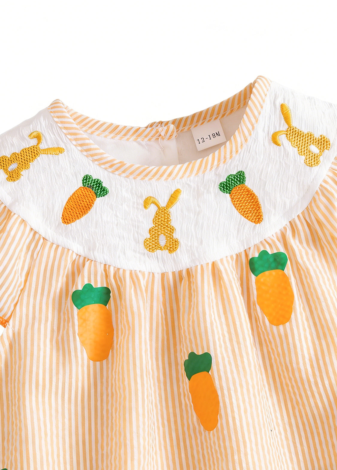 Girls Cartoon Carrot Cotton Dress