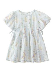 Girls Cotton Embroidered Floral Dress