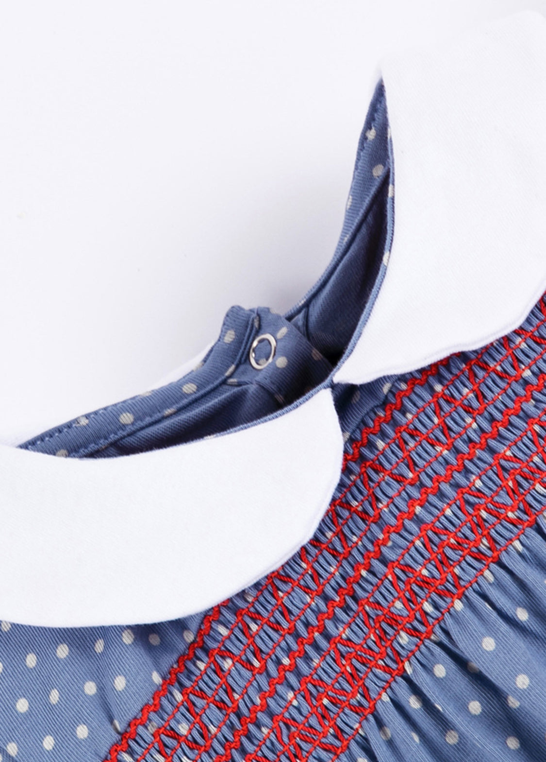 Girls Cute Cartoon Embroidered Dollar Collar Dress