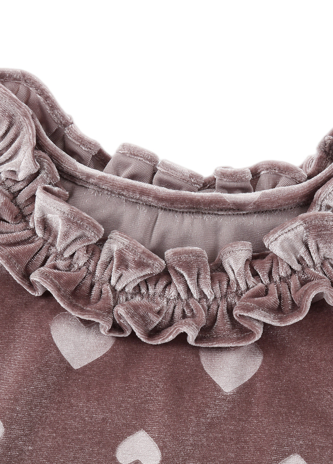 Girls Cotton Heart Print Short Sleeve Top